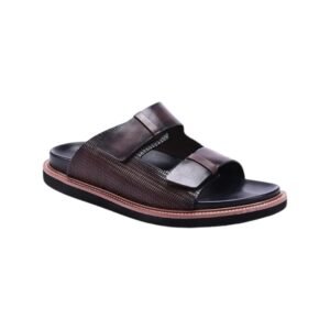 Rovex Brown Comfy Leather Casual Slippers Timeless & Stylish